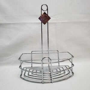 🔥Tabasco Hot Pepper Sauce Chrome Condiment Caddy Holder Table Top Restaurant‎